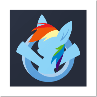 Plain Rainbow Dash Posters and Art